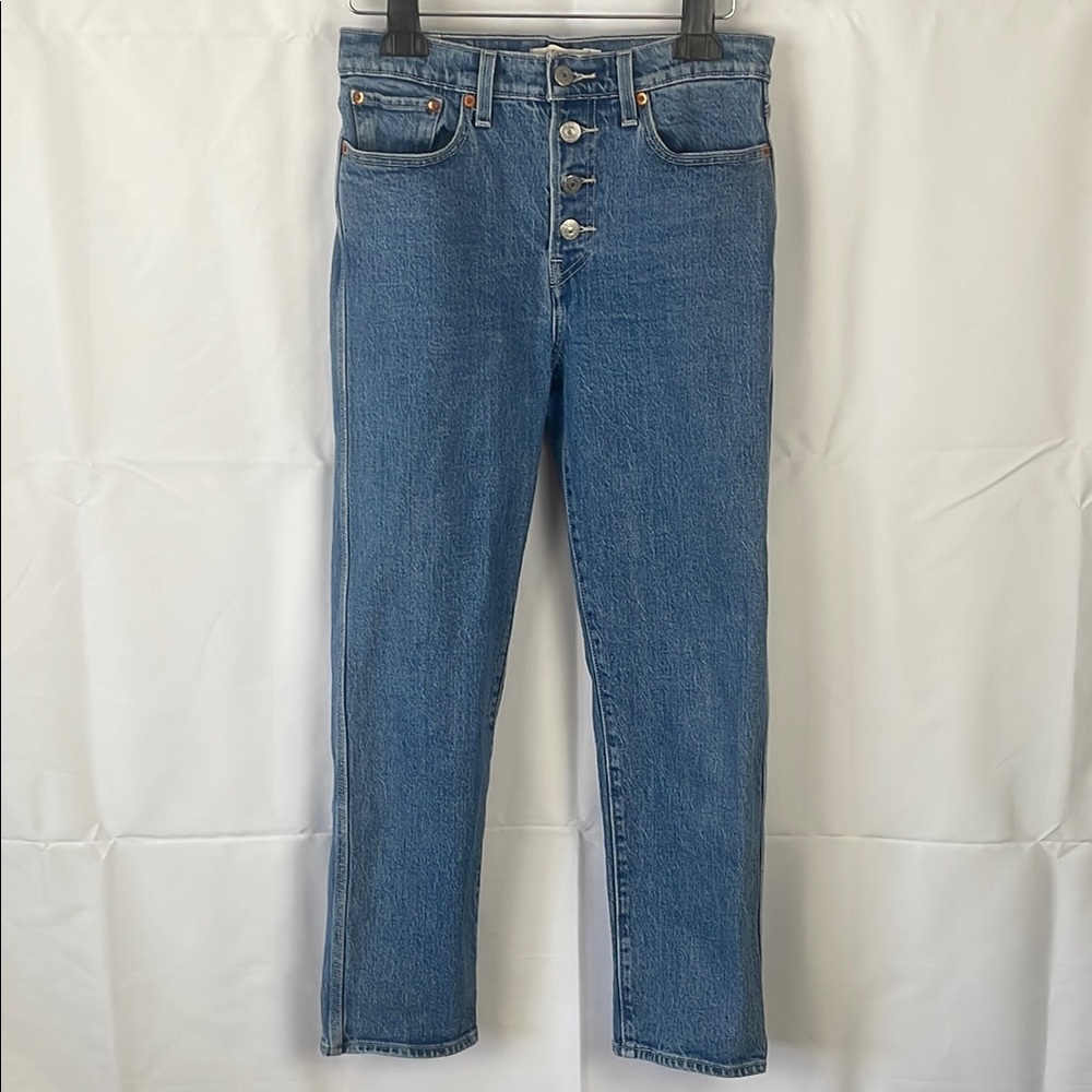 Levi's Premium Classic Wedgie Straight Button Fly Blue Jeans - Size W27 X L26